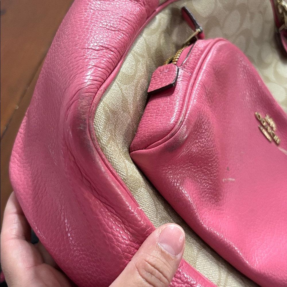 Coach Pink and Tan Women's Backpack with Wallet - Picture 9 of 9